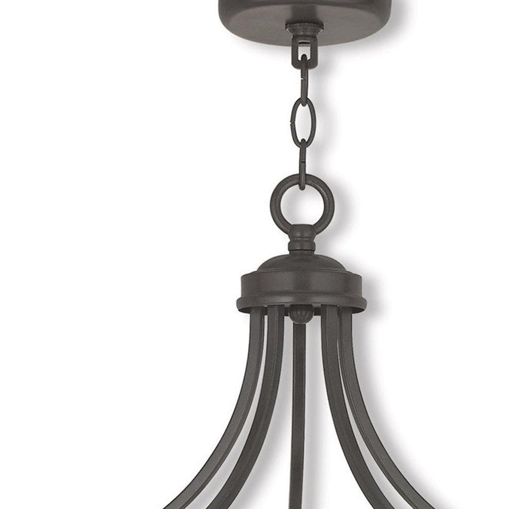 Five Light Dimmable Chandelier With Shades