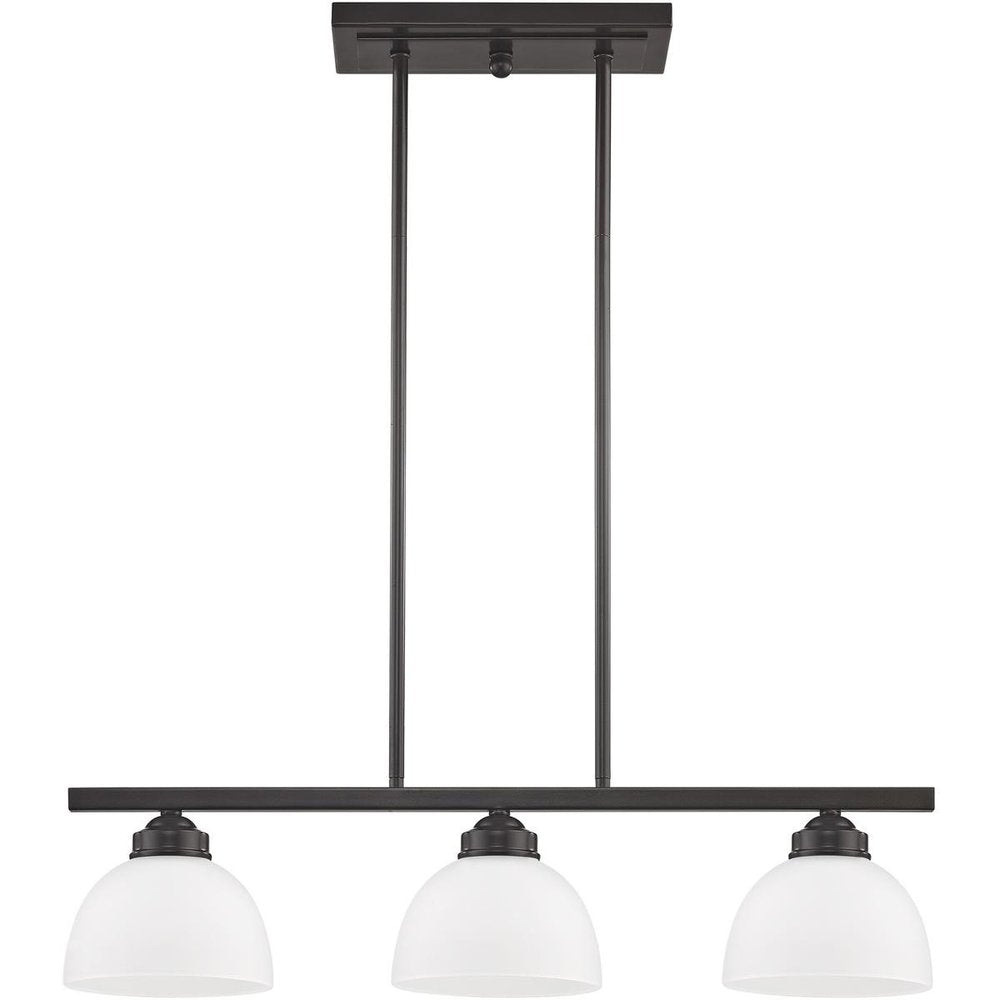 Three Light Dimmable Chandelier With Shades