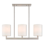 Three Light Dimmable Chandelier With Shades