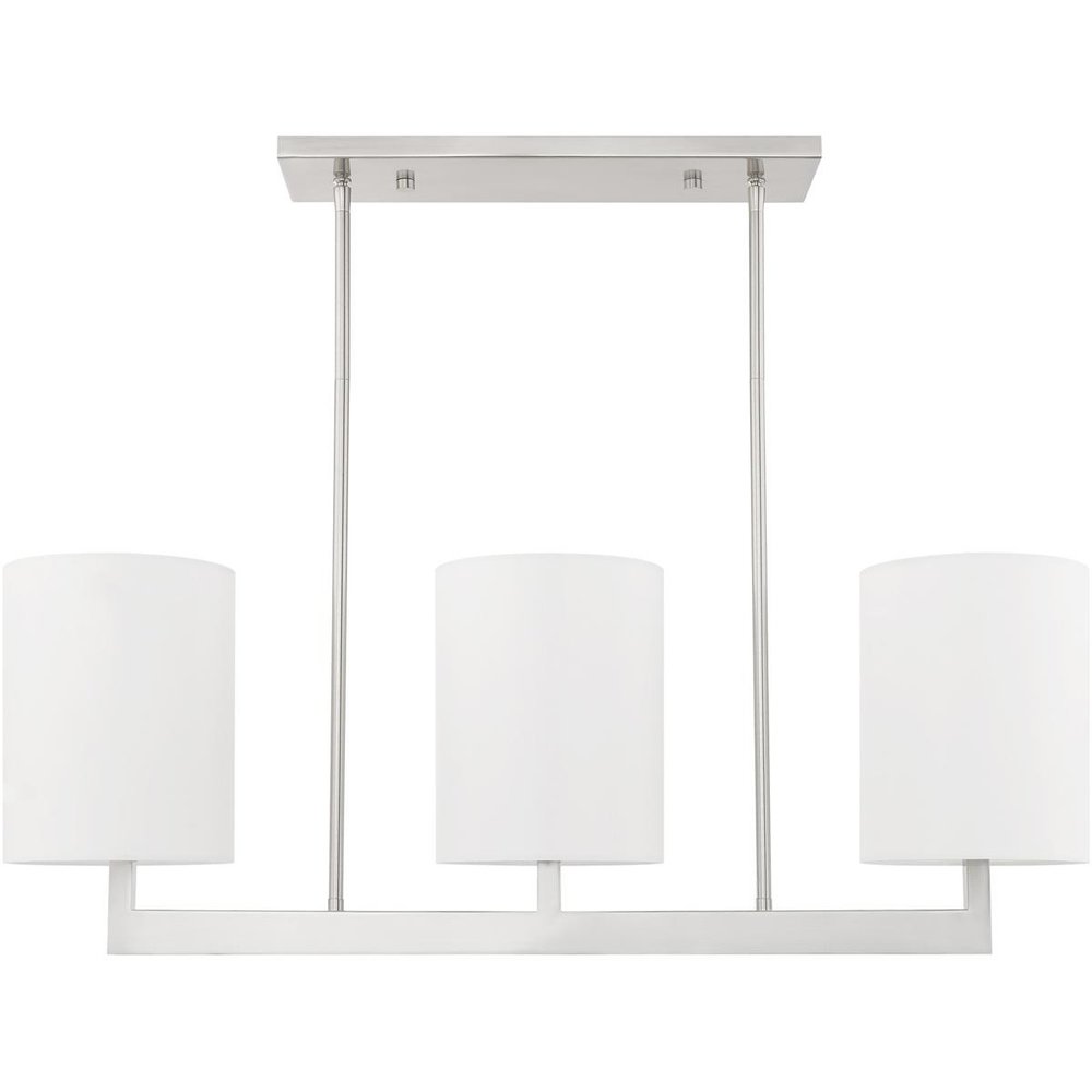 Three Light Dimmable Chandelier With Shades