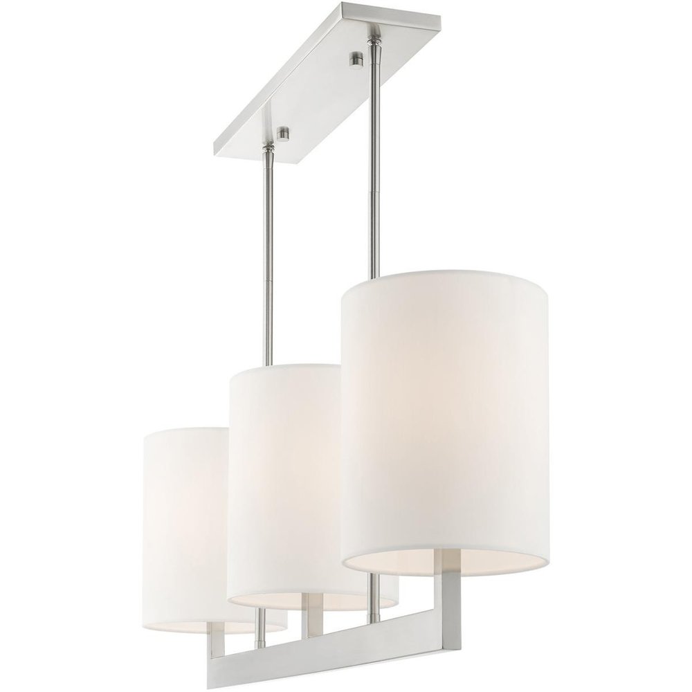 Three Light Dimmable Chandelier With Shades