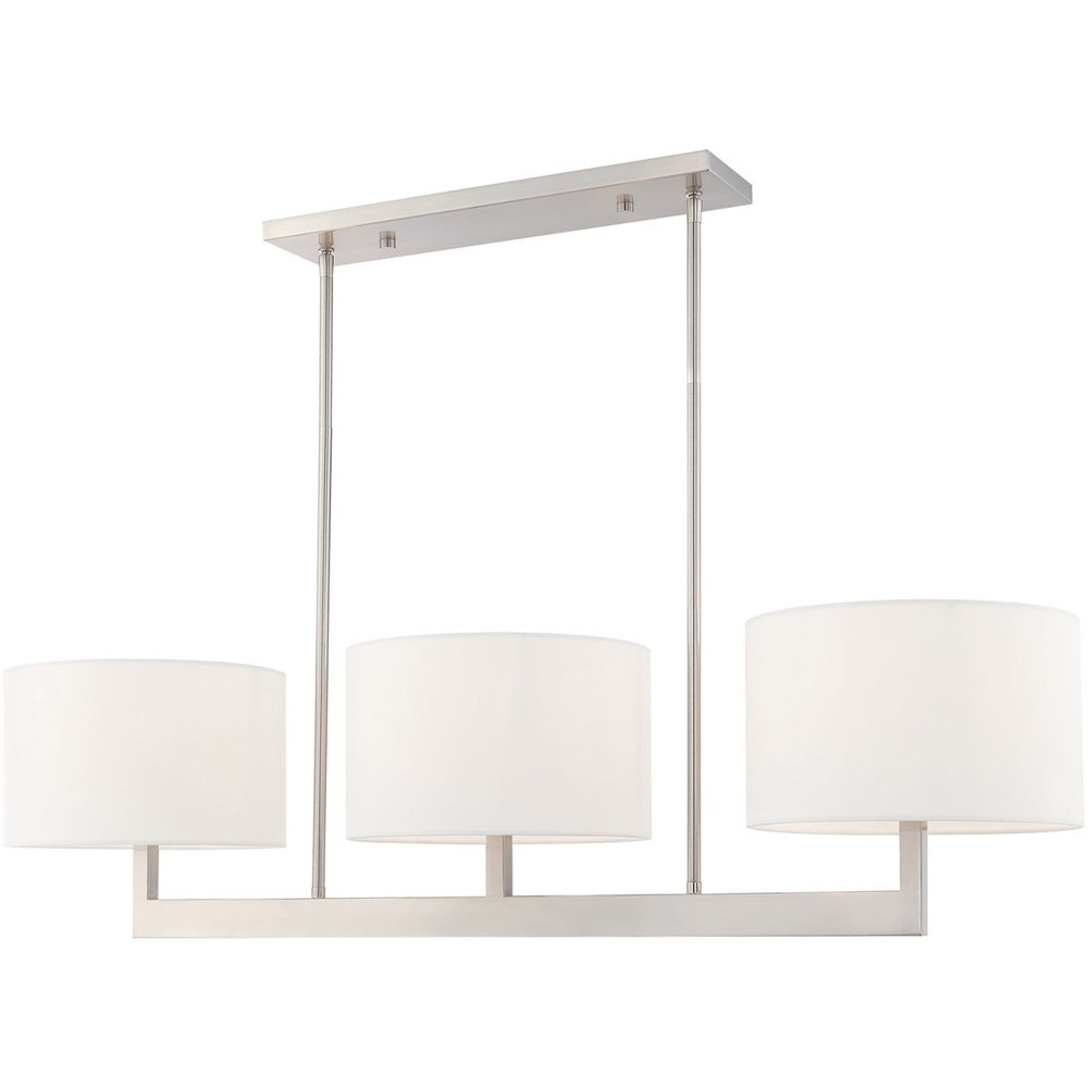 Three Light Dimmable Chandelier With Shades
