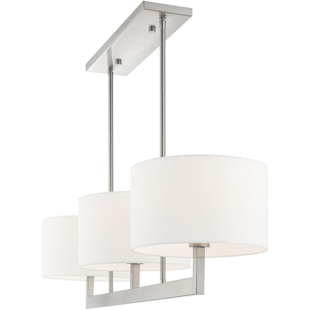 Three Light Dimmable Chandelier With Shades