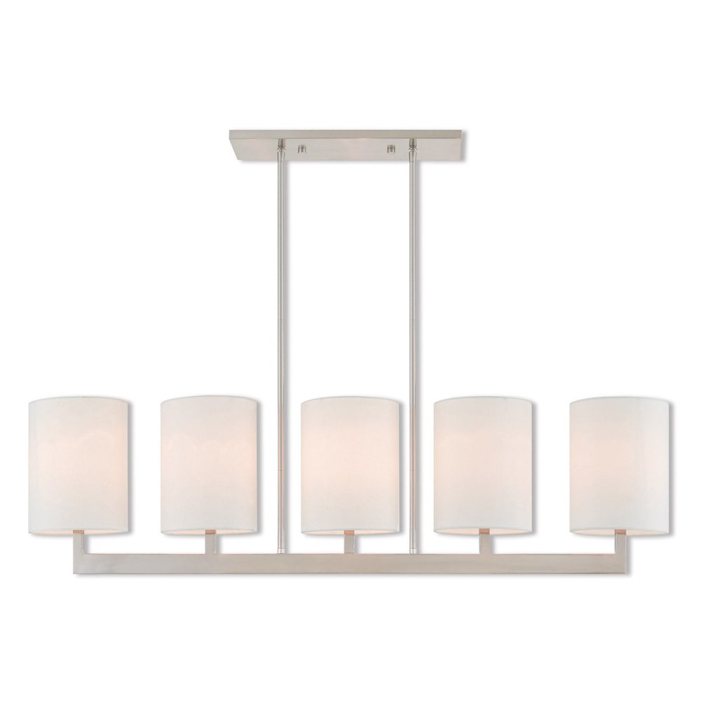 Five Light Dimmable Chandelier With Shades