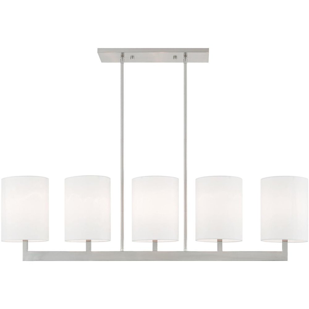 Five Light Dimmable Chandelier With Shades