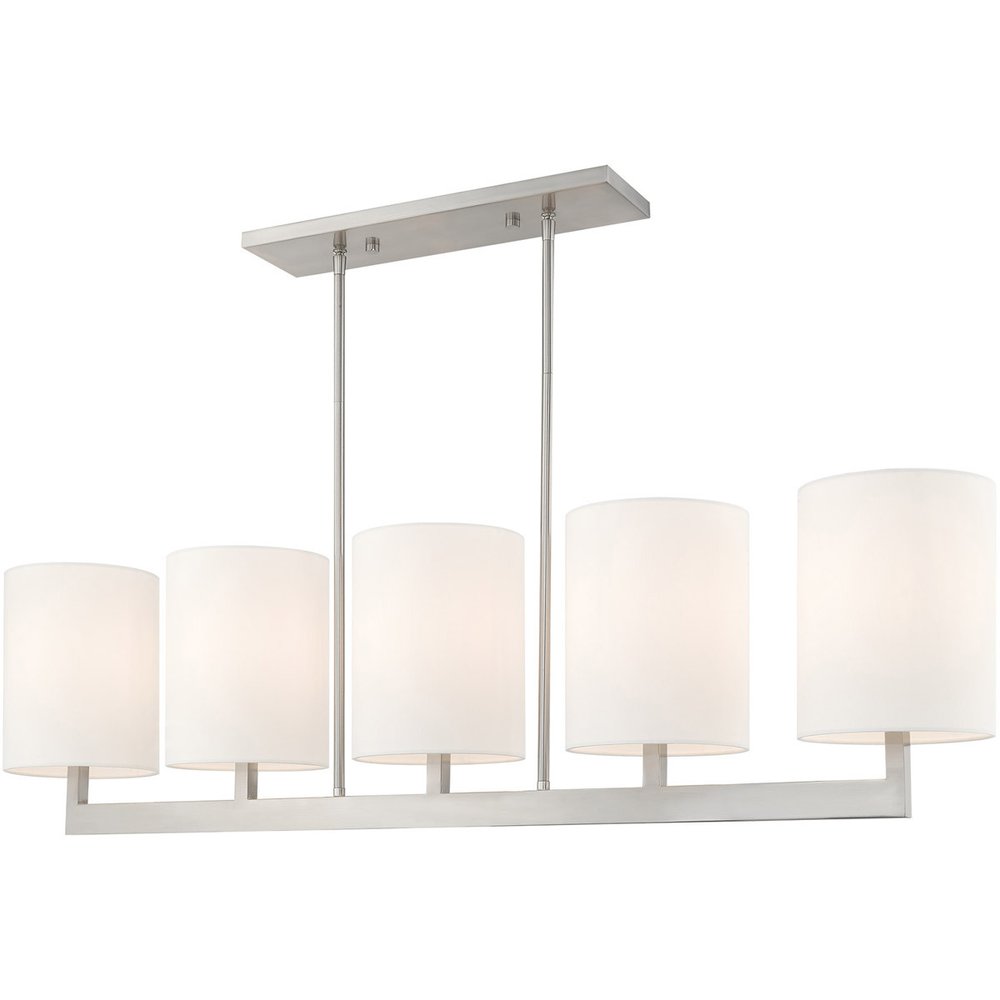 Five Light Dimmable Chandelier With Shades