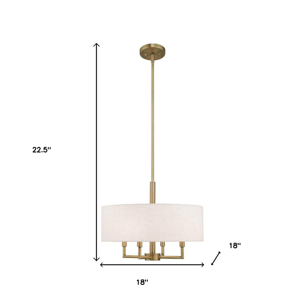 Four Light Dimmable Chandelier With Shades