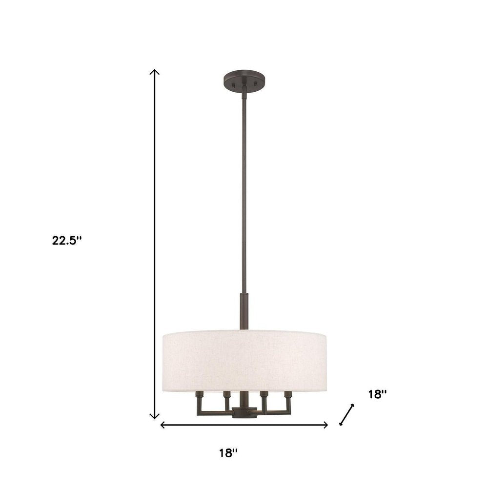 Four Light Dimmable Chandelier With Shades