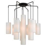 Bronze Multi Light Dimmable Chandelier With Shades