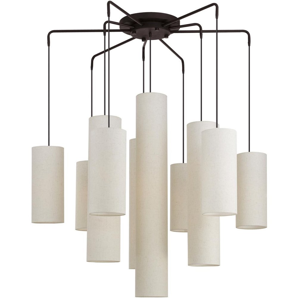 Bronze Multi Light Dimmable Chandelier With Shades