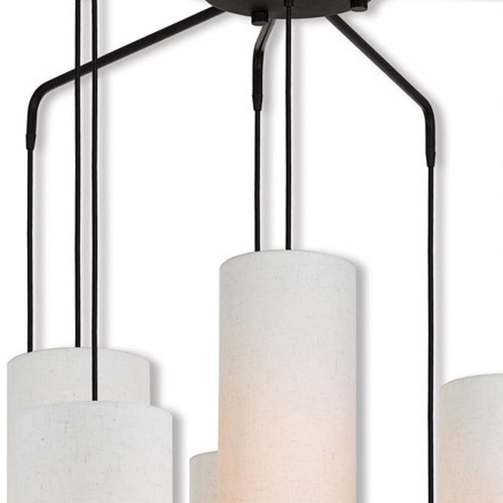 Bronze Multi Light Metal Dimmable Chandelier With Shades