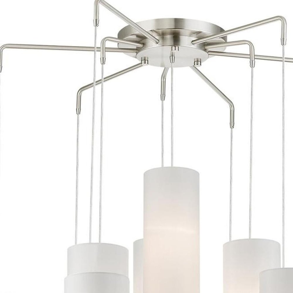 Multi Light Dimmable Chandelier With Shades