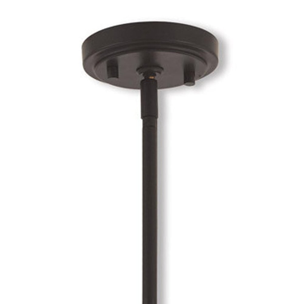 Bronze Five Light Dimmable Chandelier With Shades