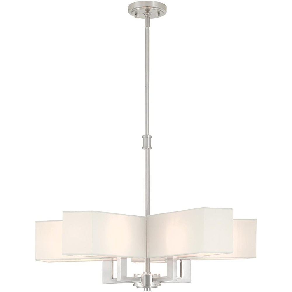Five Light Dimmable Chandelier With Shades