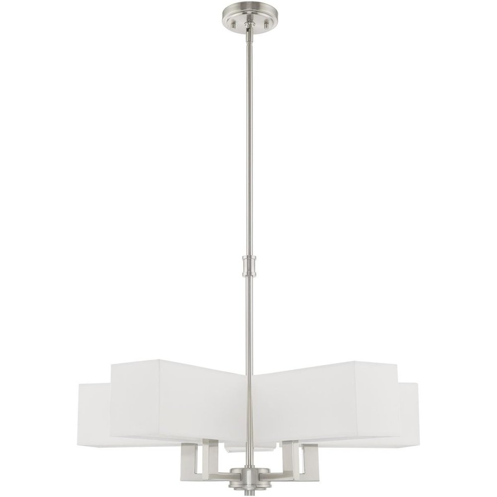 Five Light Dimmable Chandelier With Shades