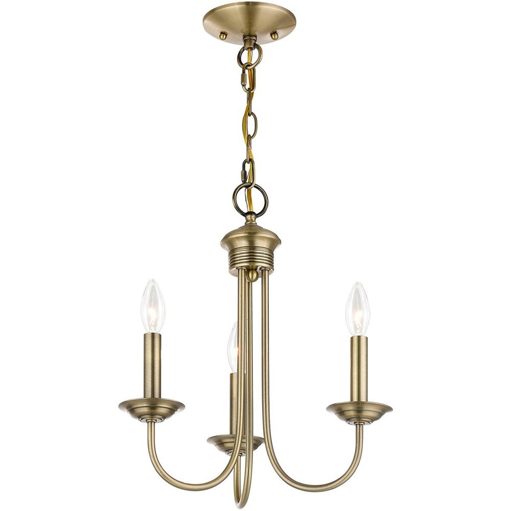 Three Light Dimmable Chandelier With Shades
