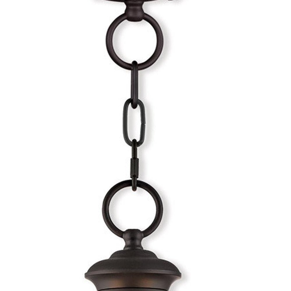 Bronze Three Light Metal Dimmable Chandelier With Shades