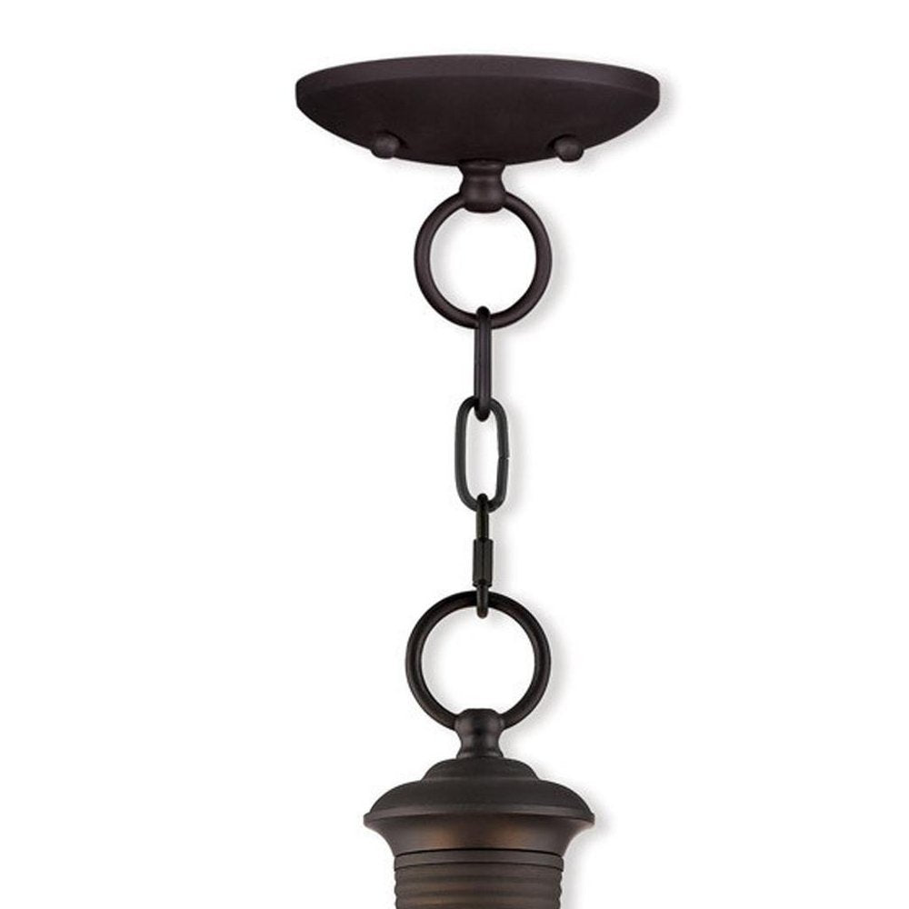 Bronze Three Light Dimmable Chandelier With Shades
