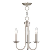 Three Light Dimmable Chandelier With Shades