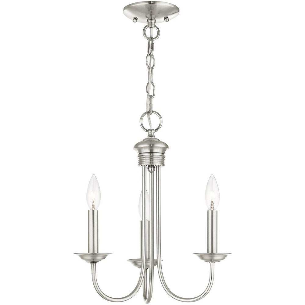 Three Light Dimmable Chandelier With Shades
