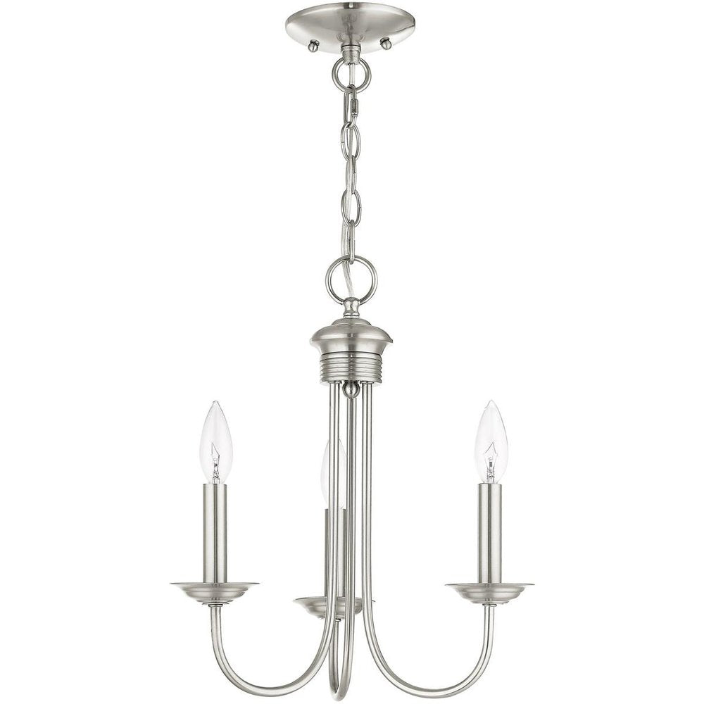 Three Light Dimmable Chandelier With Shades