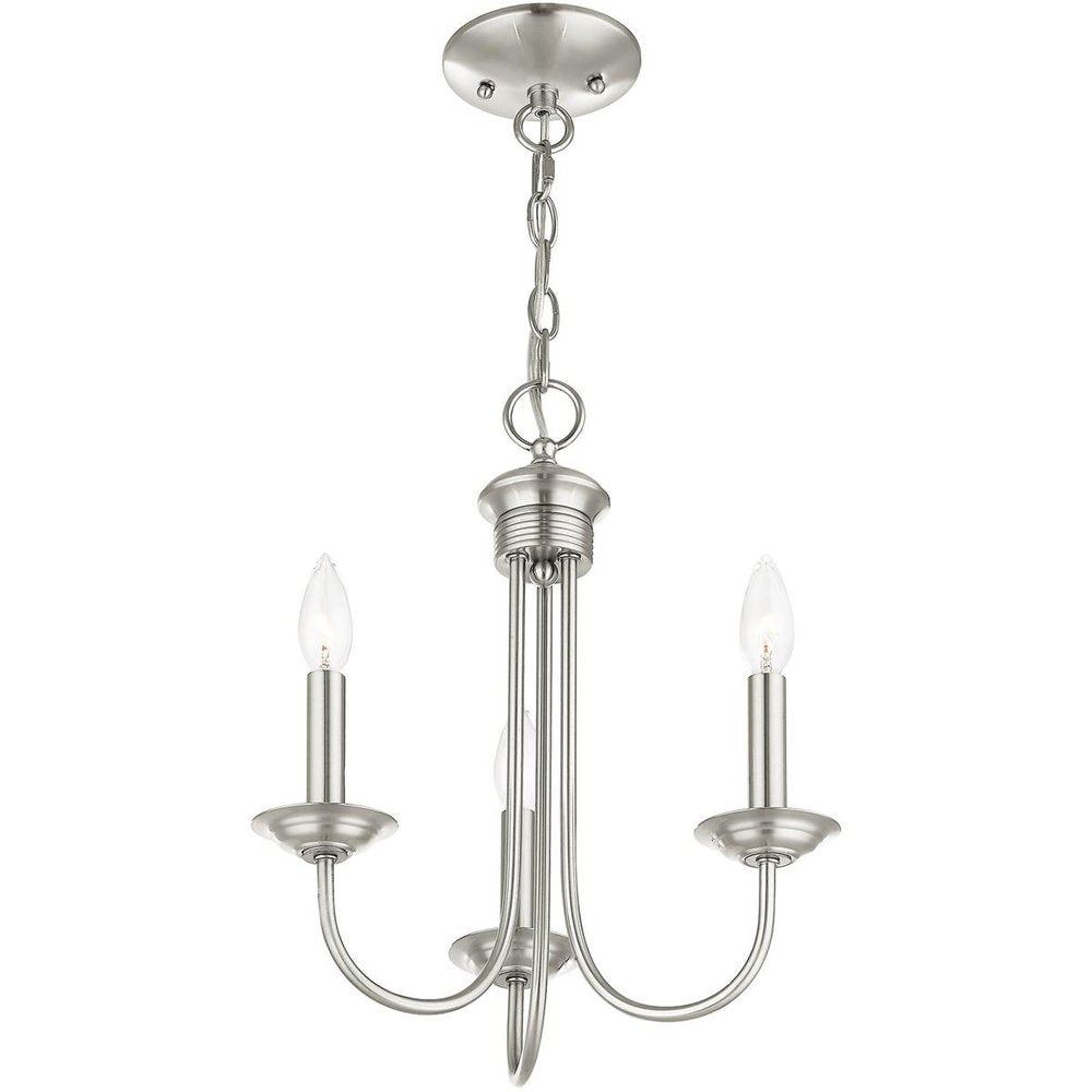 Three Light Dimmable Chandelier With Shades