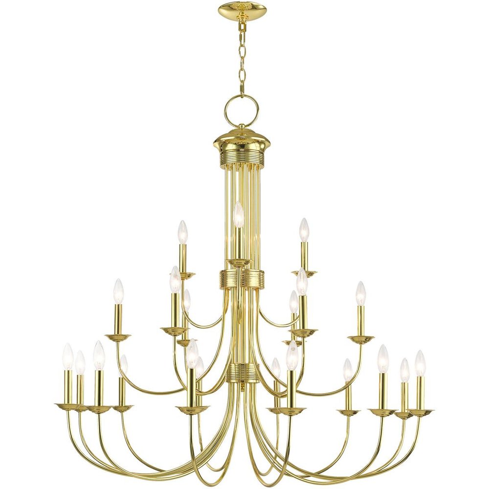 Brass Multi Light Metal Dimmable Chandelier With Shades
