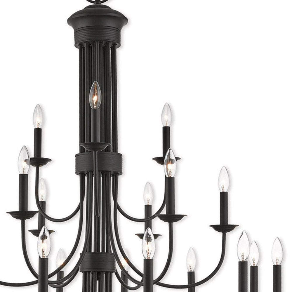 Bronze Multi Light Dimmable Chandelier With Shades
