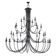 Bronze Multi Light Dimmable Chandelier With Shades