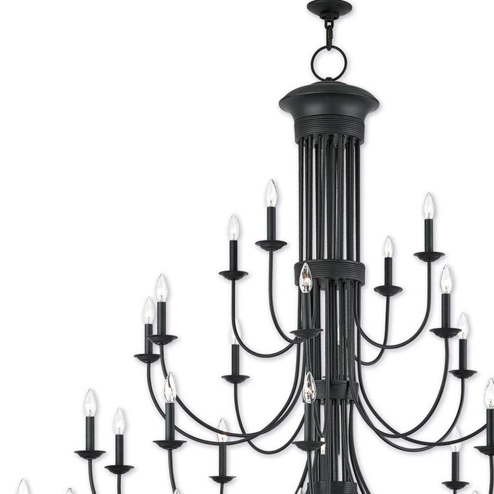 Bronze Multi Light Dimmable Chandelier With Shades