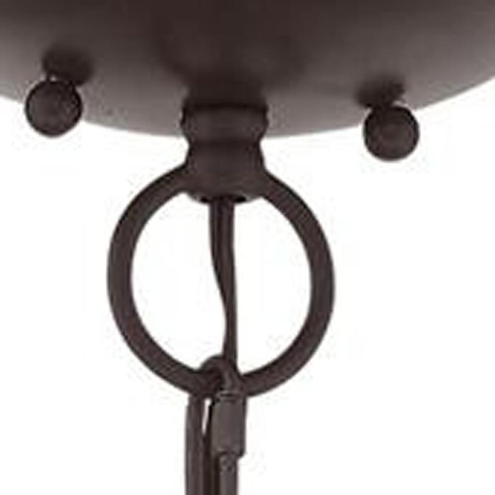 Bronze Three Light Metal Dimmable Chandelier With Shades