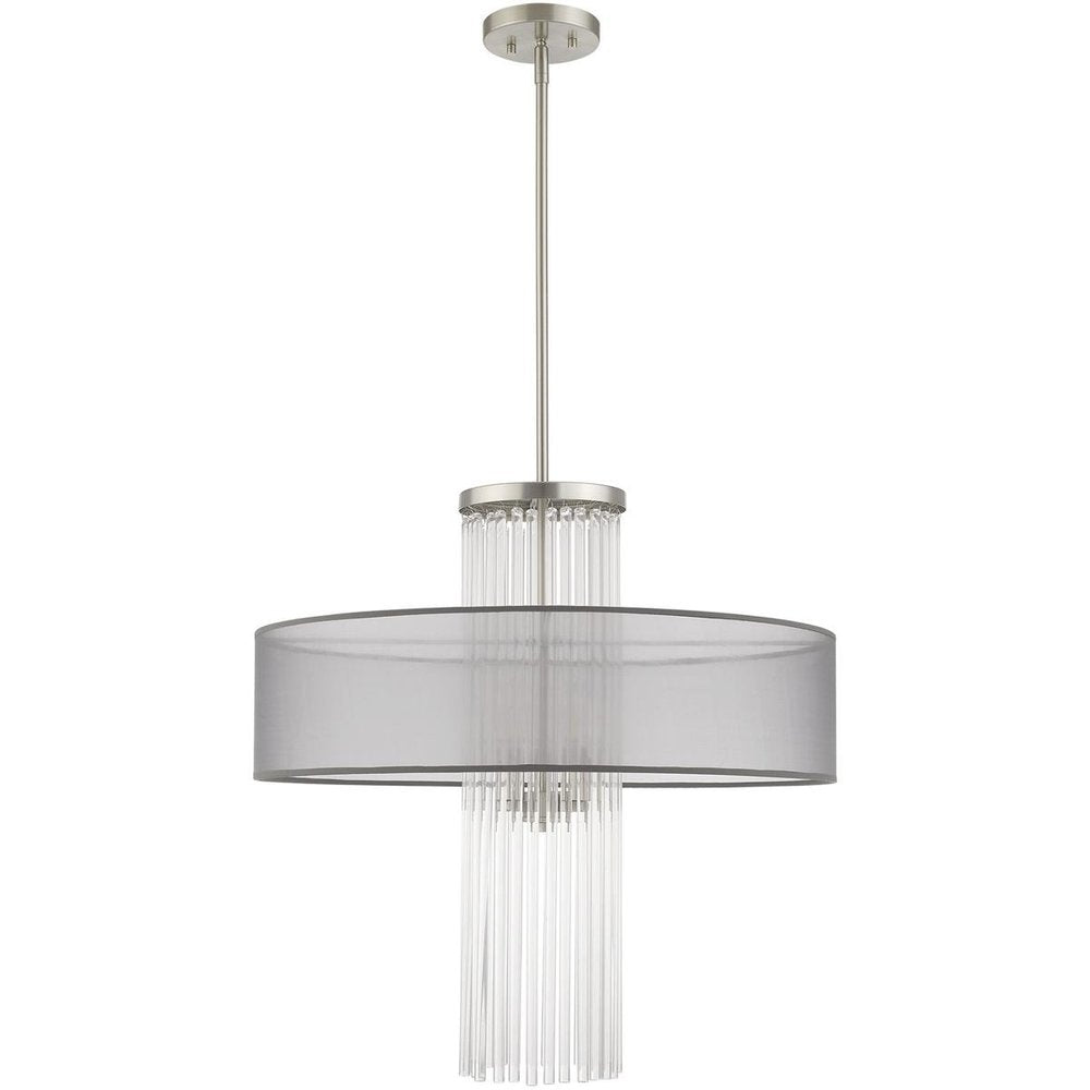 Four Light Dimmable Chandelier With Shades