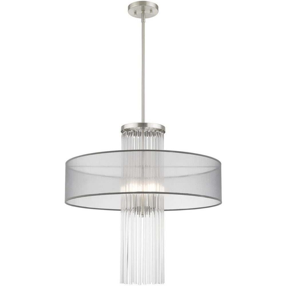Four Light Dimmable Chandelier With Shades