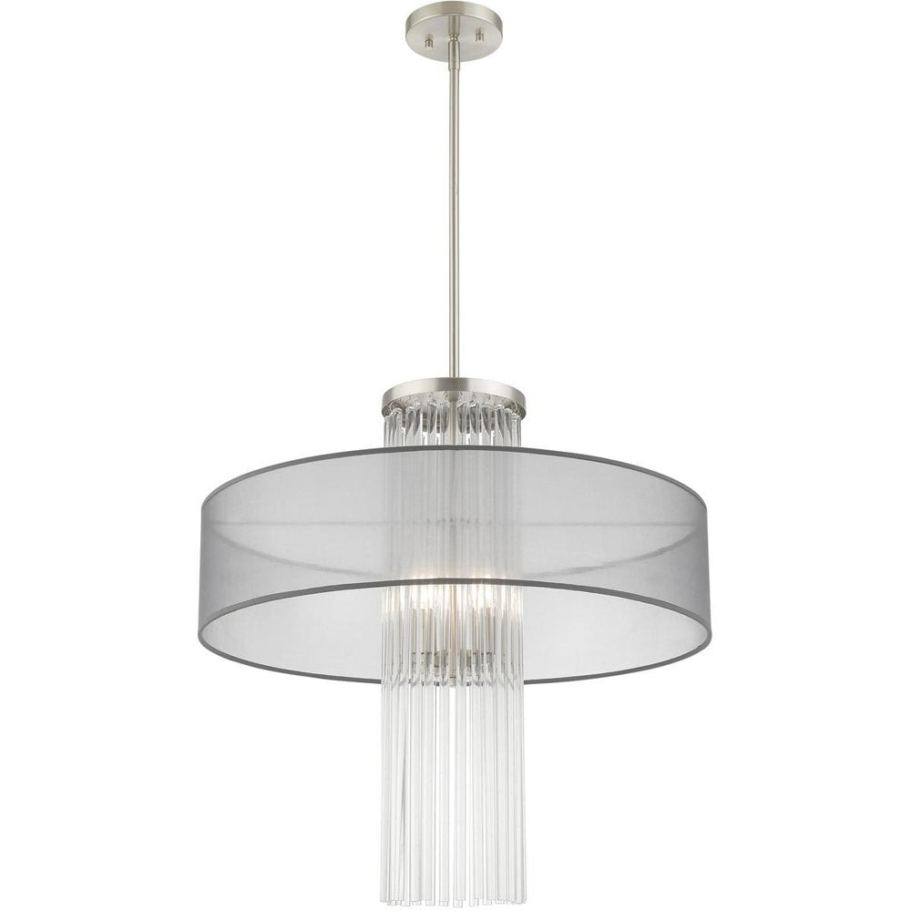 Four Light Dimmable Chandelier With Shades