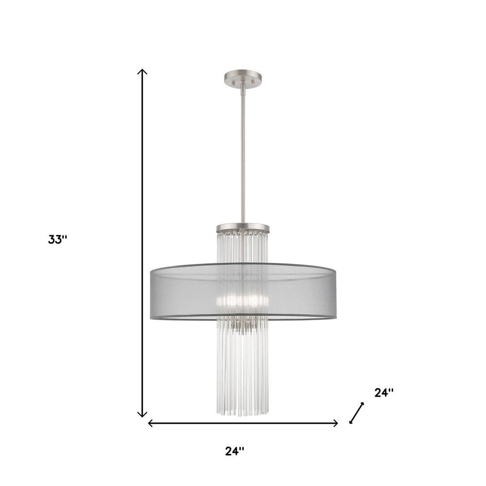 Four Light Dimmable Chandelier With Shades