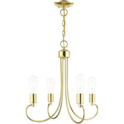 Four Light Dimmable Chandelier With Shades