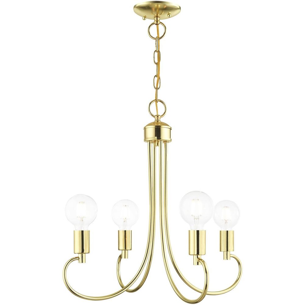 Four Light Dimmable Chandelier With Shades