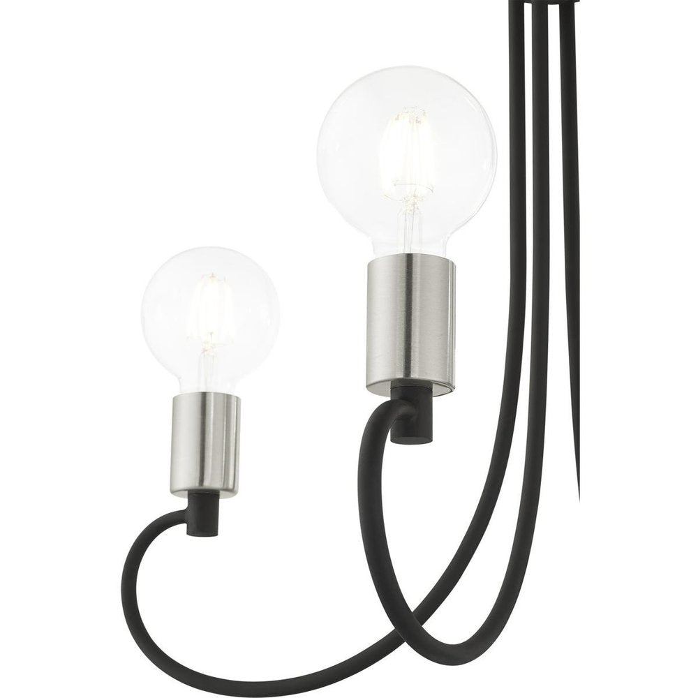 Four Light Dimmable Chandelier With Shades