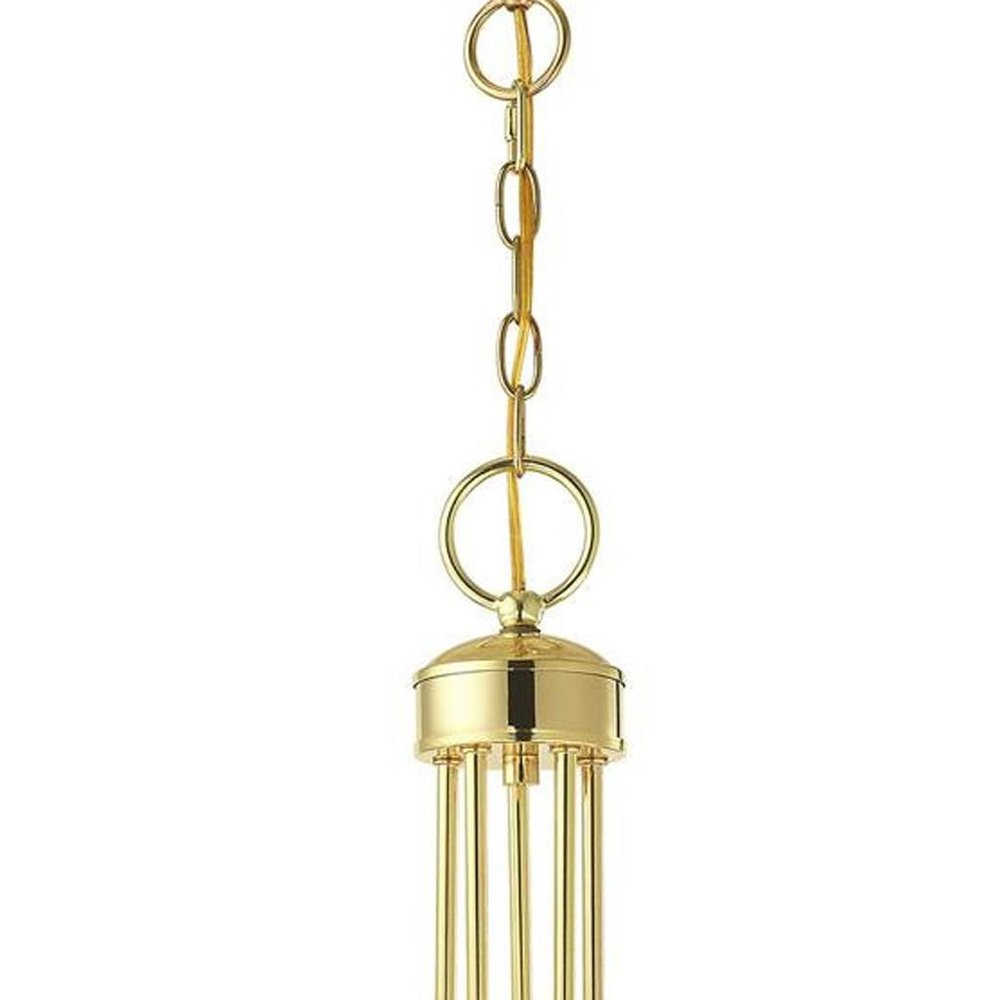 Brass Five Light Metal Dimmable Chandelier With Shades