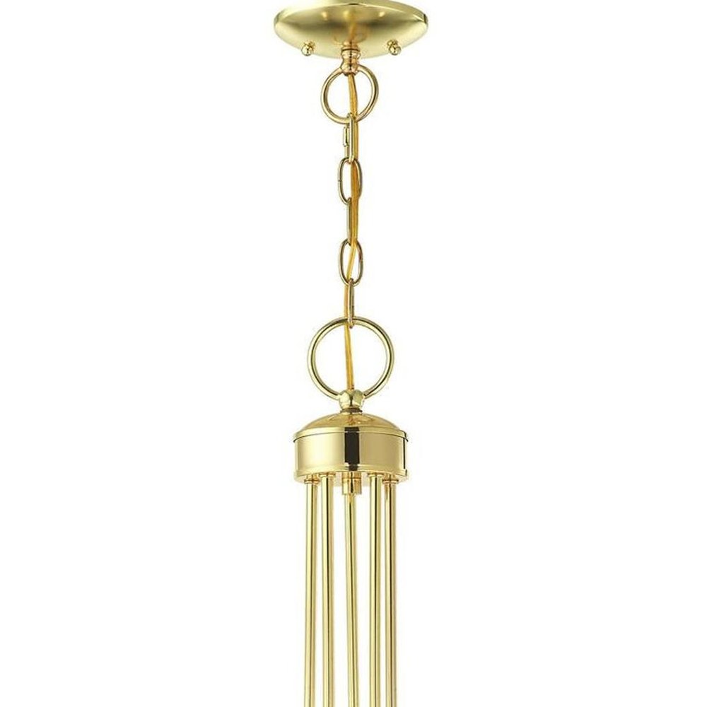 Brass Five Light Metal Dimmable Chandelier With Shades