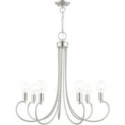Seven Light Dimmable Chandelier With Shades