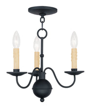 Black Three Light Metal Dimmable Chandelier With Shades