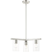 Three Light Dimmable Chandelier With Shades