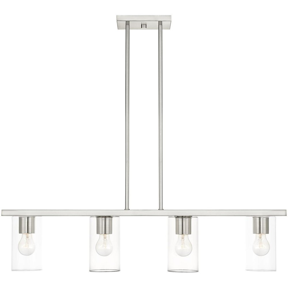 Four Light Dimmable Chandelier With Shades