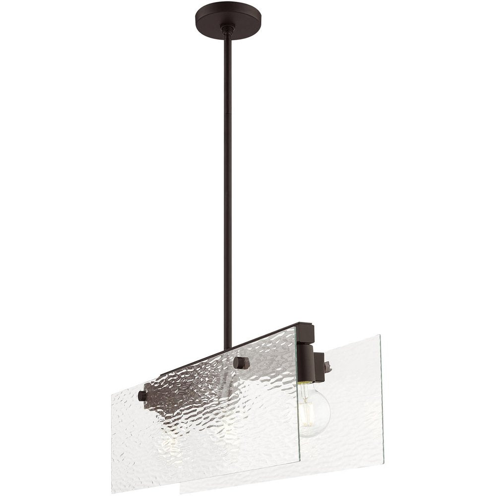 Bronze Three Light Metal Dimmable Chandelier With Shades