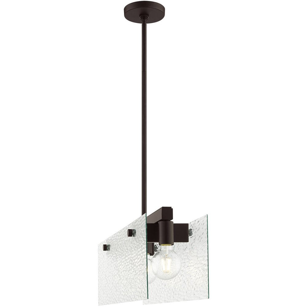 Bronze Three Light Metal Dimmable Chandelier With Shades