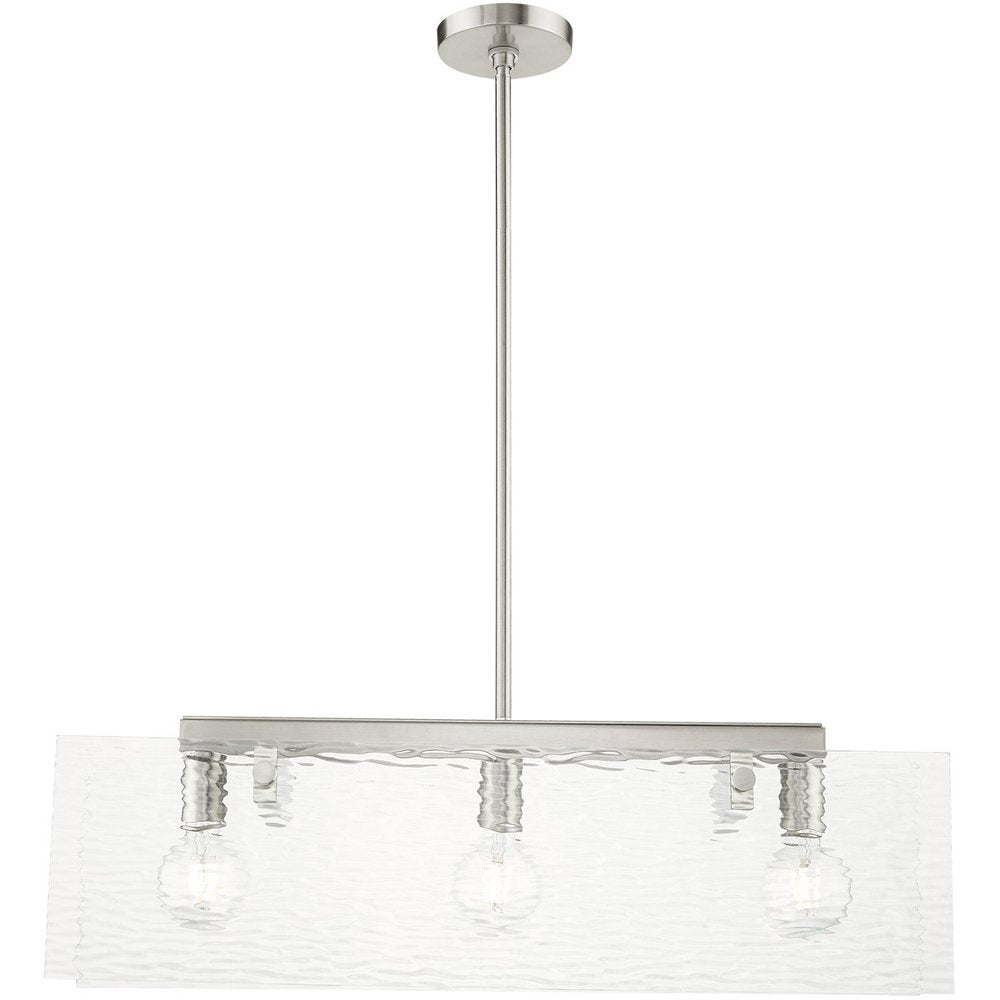 Three Light Dimmable Chandelier With Shades