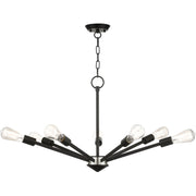 Seven Light Dimmable Chandelier With Shades