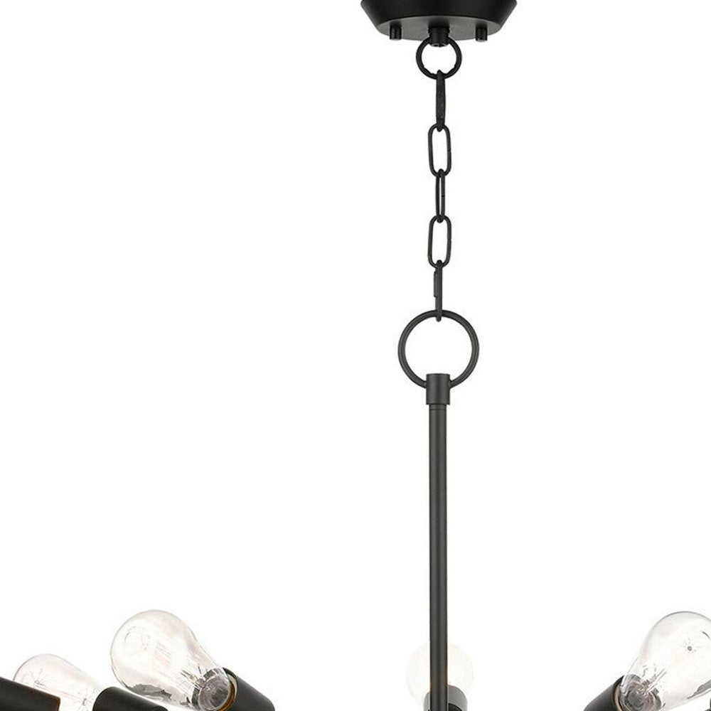 Seven Light Dimmable Chandelier With Shades