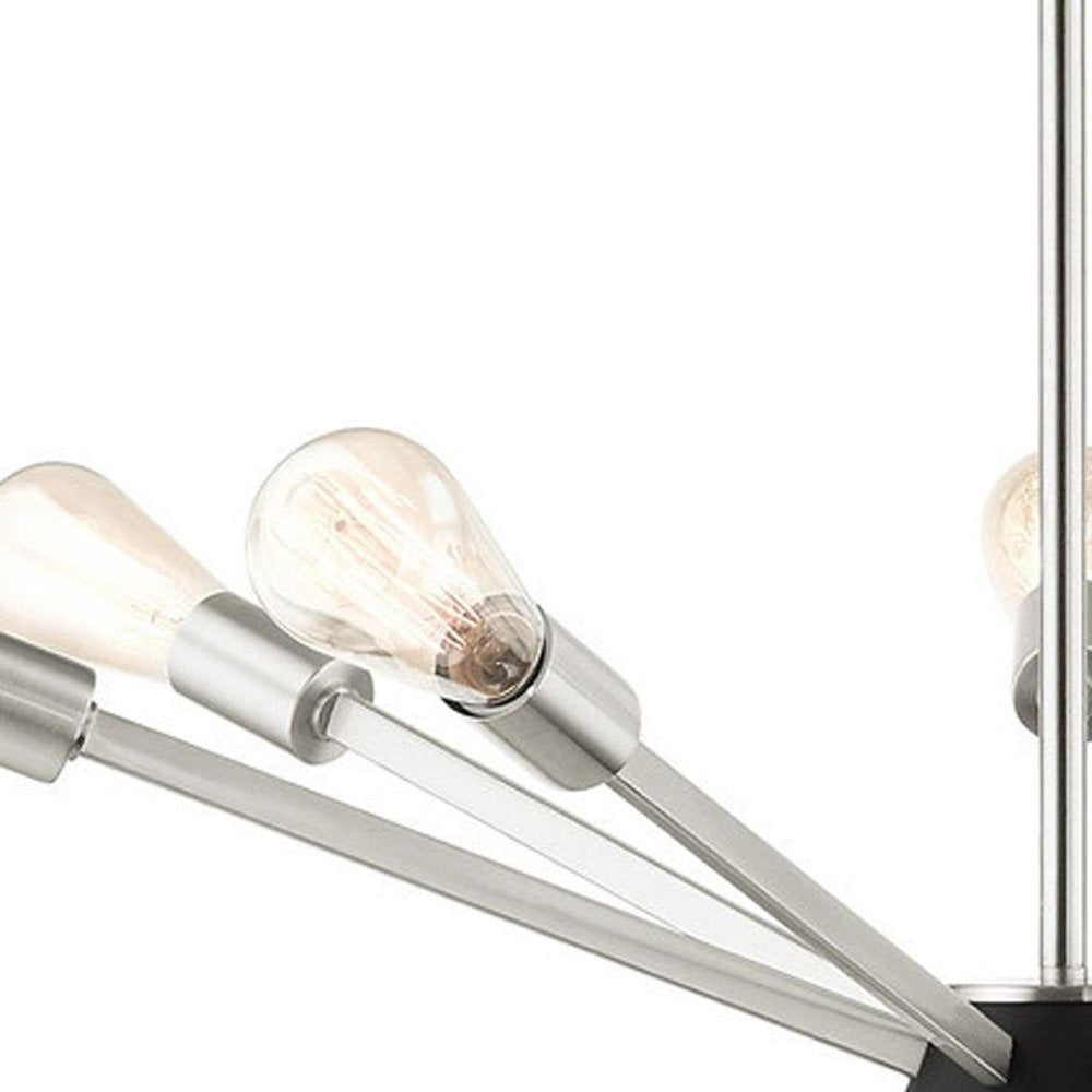 Seven Light Dimmable Chandelier With Shades